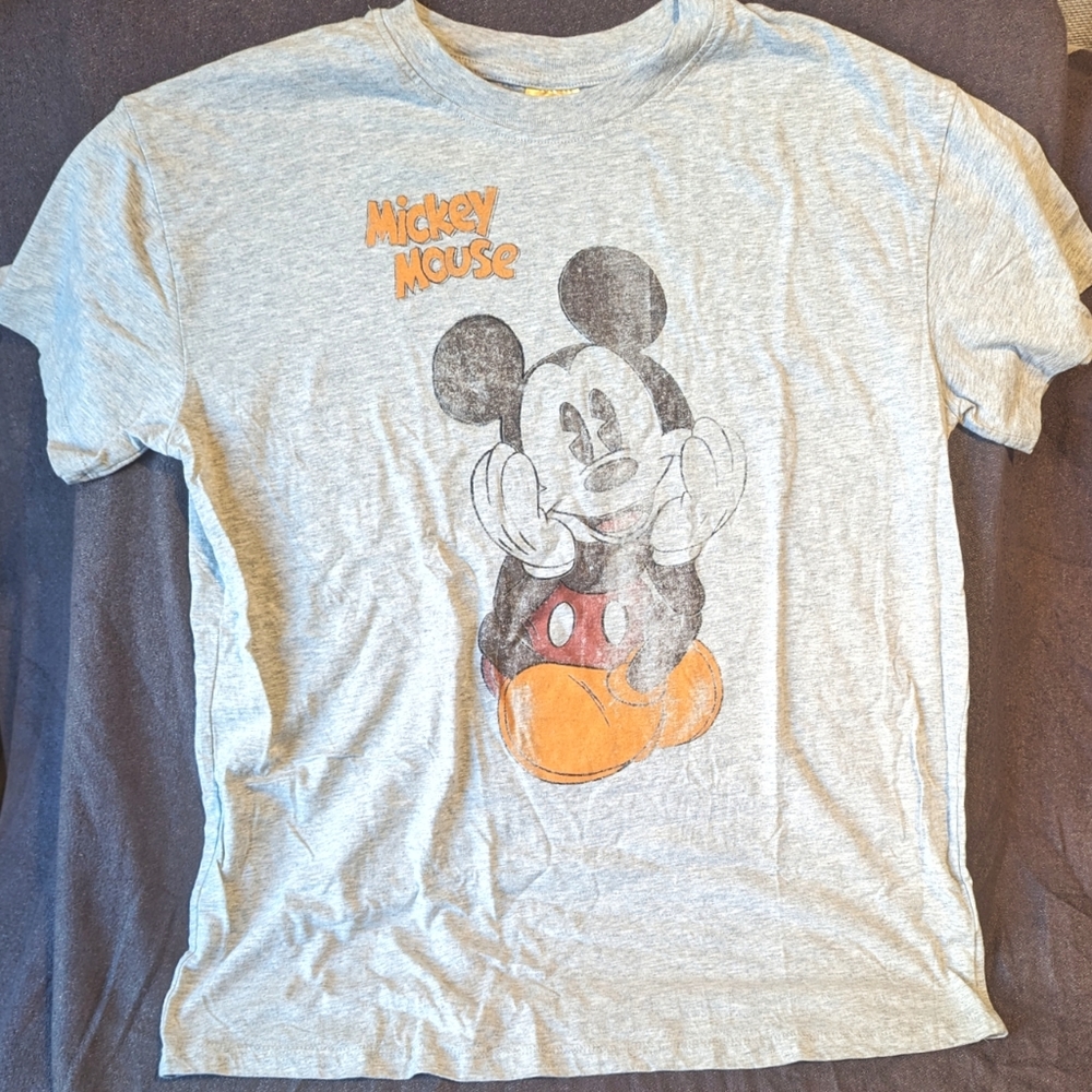 Disney Mickey Mouse distressed boyfriend T-shirt - S